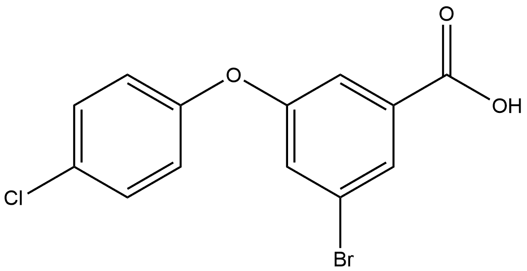 3-Bromo-5-(4-chlorophenoxy)benzoic acid Structure