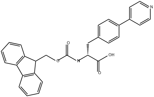 D-Phenylalanine, N-[(9H-fluoren-9-ylmethoxy)carbonyl]-4-(4-pyridinyl)- Structure