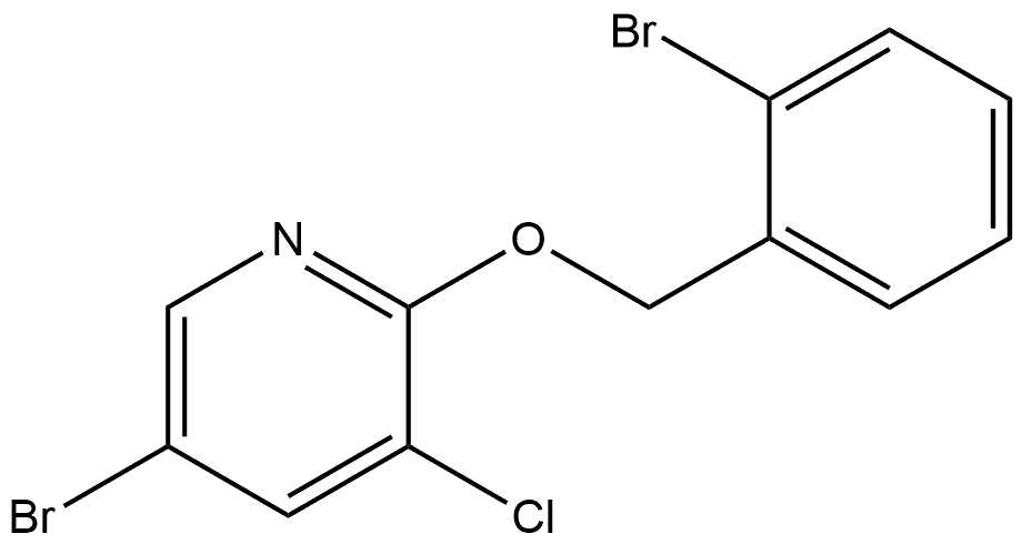 5-Bromo-2-[(2-bromophenyl)methoxy]-3-chloropyridine Structure