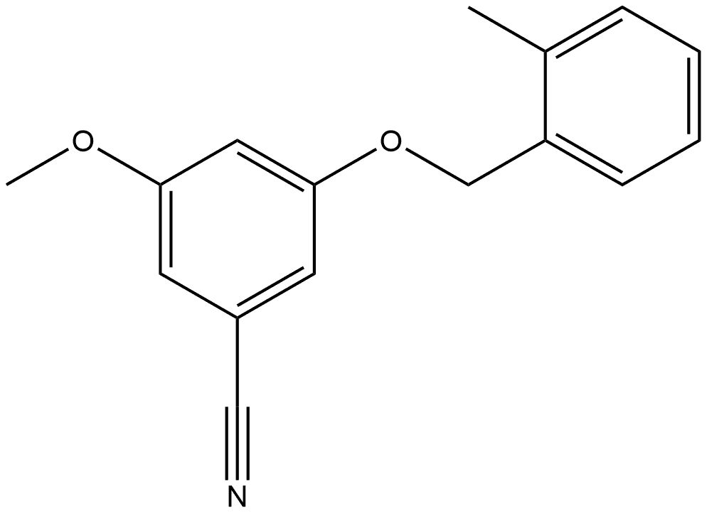 3-Methoxy-5-[(2-methylphenyl)methoxy]benzonitrile Structure