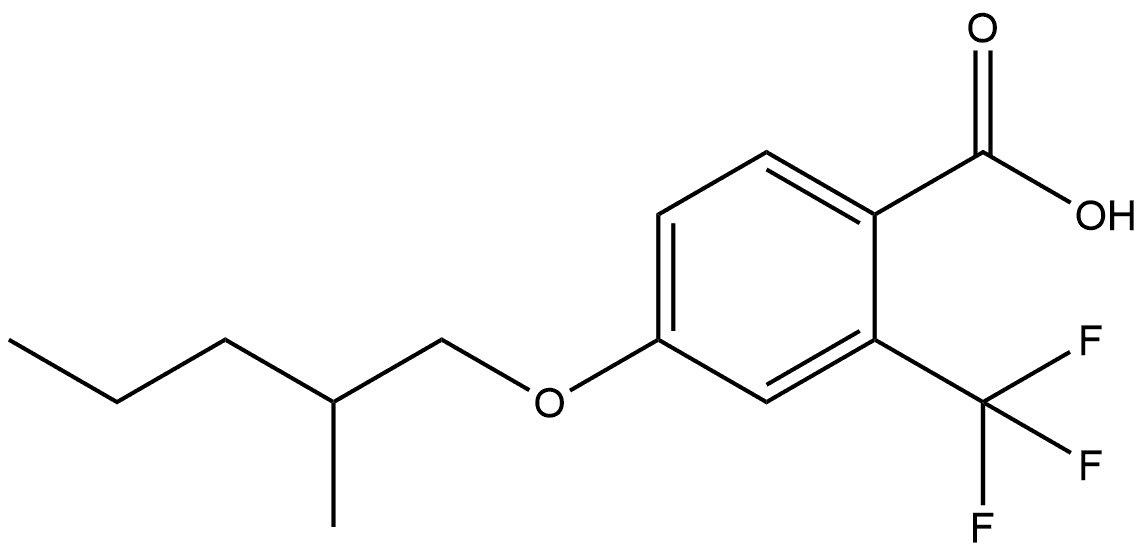 4-[(2-Methylpentyl)oxy]-2-(trifluoromethyl)benzoic acid Structure