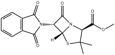 4-Thia-1-azabicyclo[3.2.0]heptane-2-carboxylic acid, 6-(1,3-dihydro-1,3-dioxo-2H-isoindol-2-yl)-3,3-dimethyl-7-oxo-, methyl ester, (2S,5R,6R)- Structure