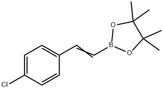 (E)-2-(4-氯苯乙烯基)-4,4,5,5-四甲基-1,3,2-二氧硼杂环戊烷,1979181-68-4,结构式