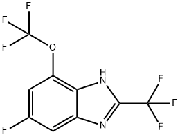 6-Fluoro-4-(trifluoromethoxy)-2-(trifluoromethyl)-1H-benzimidazole 结构式