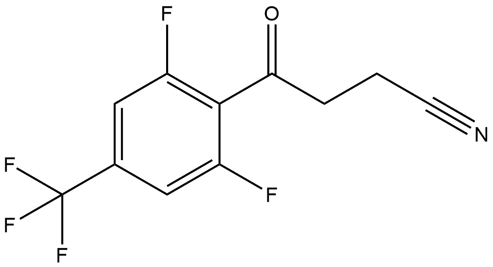 2,6-Difluoro-4-(trifluoromethyl)phenacylacetonitrile,1980045-20-2,结构式