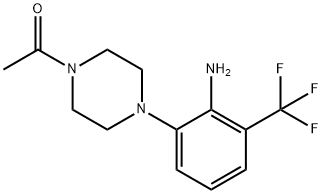 2-(4-Acetylpiperazin-1-yl)-6-(trifluoromethyl)aniline 化学構造式