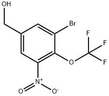 3-Bromo-5-nitro-4-(trifluoromethoxy)benzyl alcohol 化学構造式