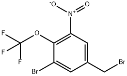 3-Bromo-5-nitro-4-(trifluoromethoxy)benzyl bromide Struktur