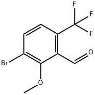 3-Bromo-2-methoxy-6-(trifluoromethyl)benzaldehyde 结构式