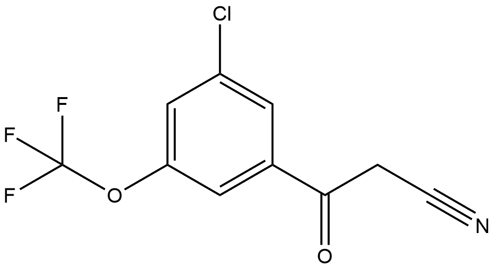 3-Chloro-5-(trifluoromethoxy)benzoylacetonitrile Structure