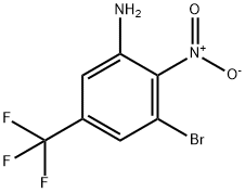 3-溴-2-硝基-5-(三氟甲基)苯胺 结构式