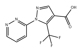 1H-Pyrazole-4-carboxylic acid, 1-(3-pyridazinyl)-5-(trifluoromethyl)- Struktur