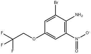 2-Bromo-6-nitro-4-(2,2,2-trifluoroethoxy)aniline Struktur