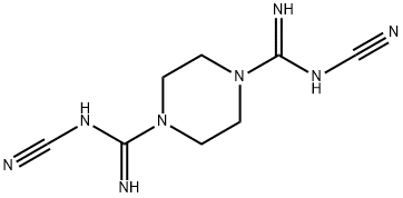 1,4-Piperazinedicarboximidamide, N1,N4-dicyano- 结构式