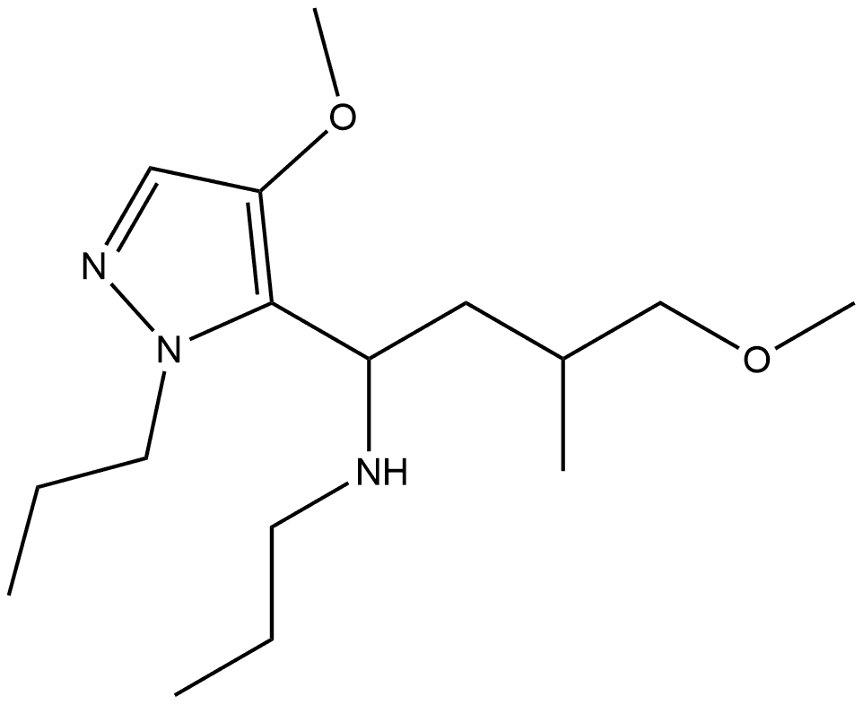 4-methoxy-1-(4-methoxy-1-propyl-1H-pyrazol-5-yl)-3-methylbutyl](propyl)amine Structure