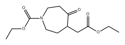 1H-Azepine-4-acetic acid, 1-(ethoxycarbonyl)hexahydro-5-oxo-, ethyl ester Structure