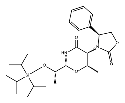 4H-1,3-Oxazin-4-one, tetrahydro-6-methyl-5-[(4S)-2-oxo-4-phenyl-3-oxazolidinyl]-2-[(1S)-1-[[tris(1-methylethyl)silyl]oxy]ethyl]-, (2R,5R,6S)-