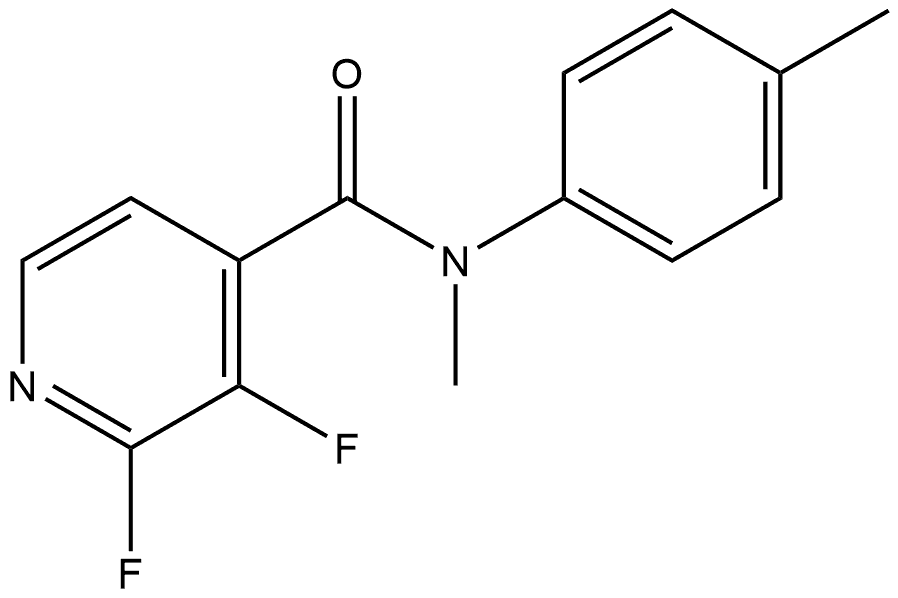 2,3-Difluoro-N-methyl-N-(4-methylphenyl)-4-pyridinecarboxamide 化学構造式