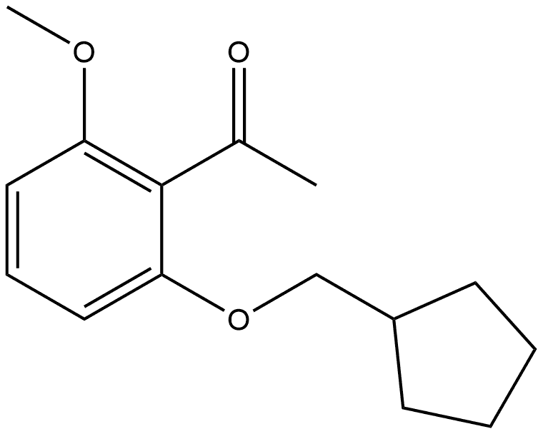 1-[2-(Cyclopentylmethoxy)-6-methoxyphenyl]ethanone Structure