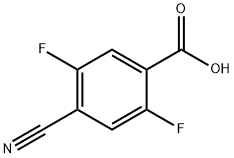 Benzoic acid, 4-cyano-2,5-difluoro- Struktur