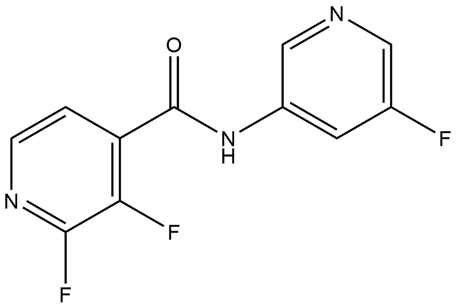 2,3-Difluoro-N-(5-fluoro-3-pyridinyl)-4-pyridinecarboxamide 结构式
