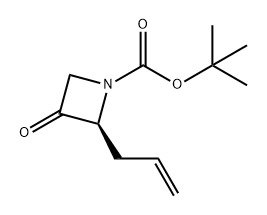 1-Azetidinecarboxylic acid, 3-oxo-2-(2-propen-1-yl)-, 1,1-dimethylethyl ester, (2S)-,1983184-73-1,结构式