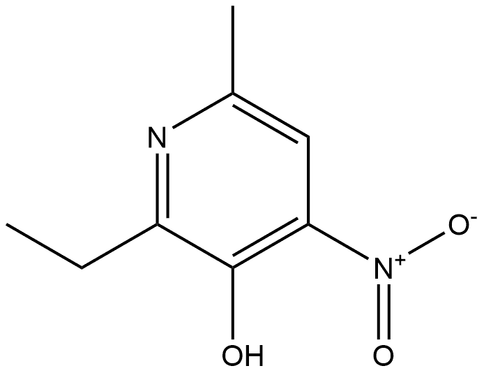 2-ethyl-6-methyl-4-nitropyridin-3-ol 结构式