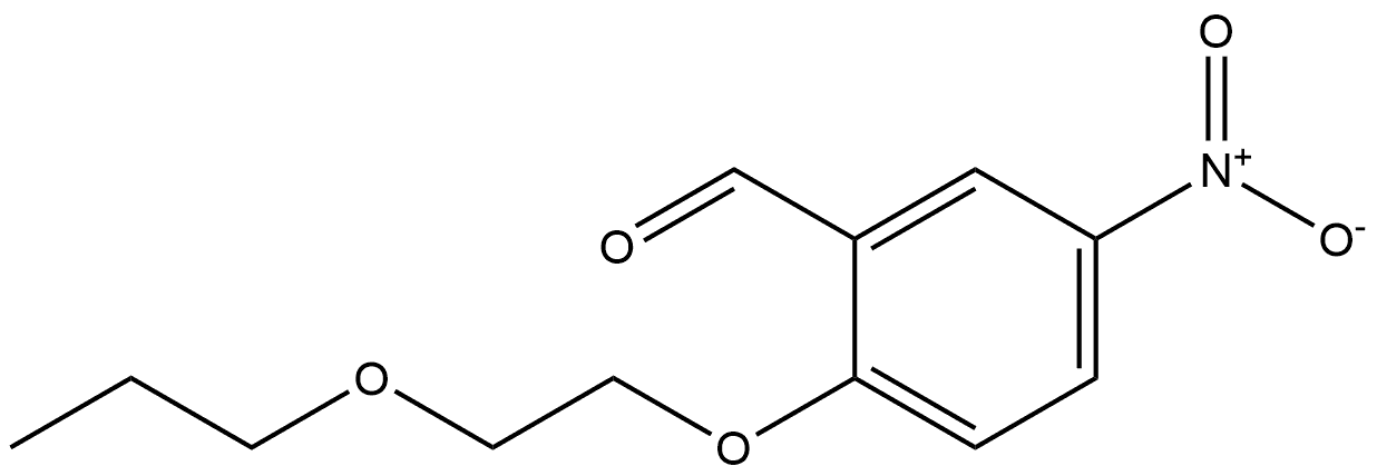 5-nitro-2-(2-propoxyethoxy)benzaldehyde Structure