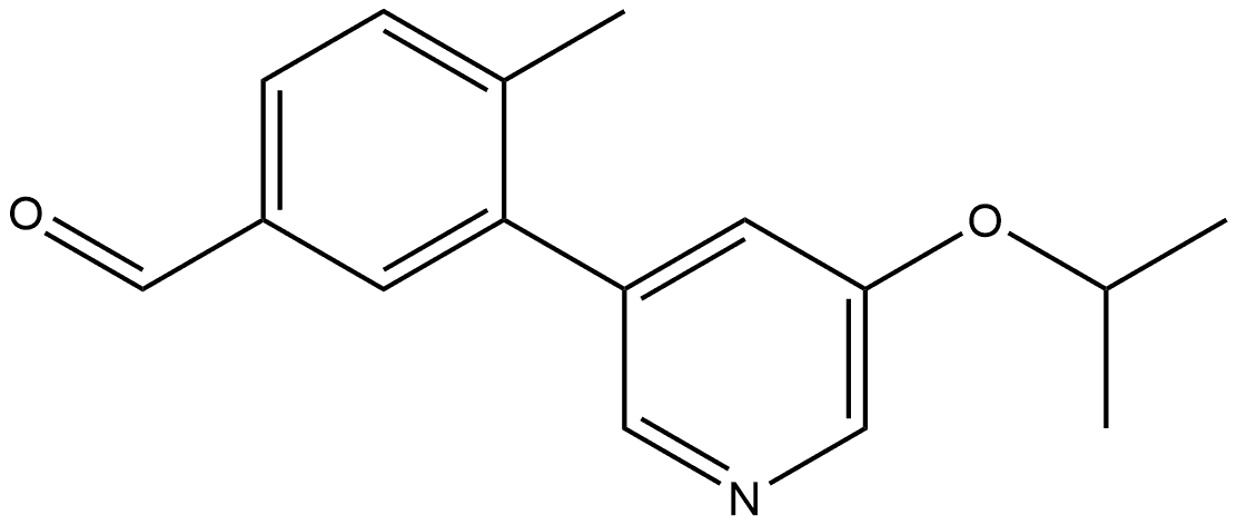 4-Methyl-3-[5-(1-methylethoxy)-3-pyridinyl]benzaldehyde,1983801-28-0,结构式