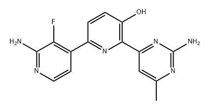 [2,4'-Bipyridin]-5-ol, 2'-amino-6-(2-amino-6-methyl-4-pyrimidinyl)-3'-fluoro- 结构式