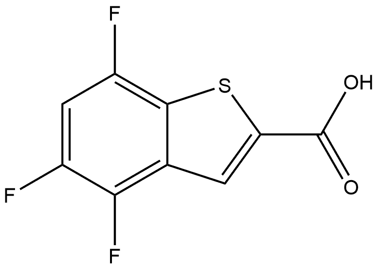4,5,7-三氟苯并噻吩-2-甲酸,19842-83-2,结构式
