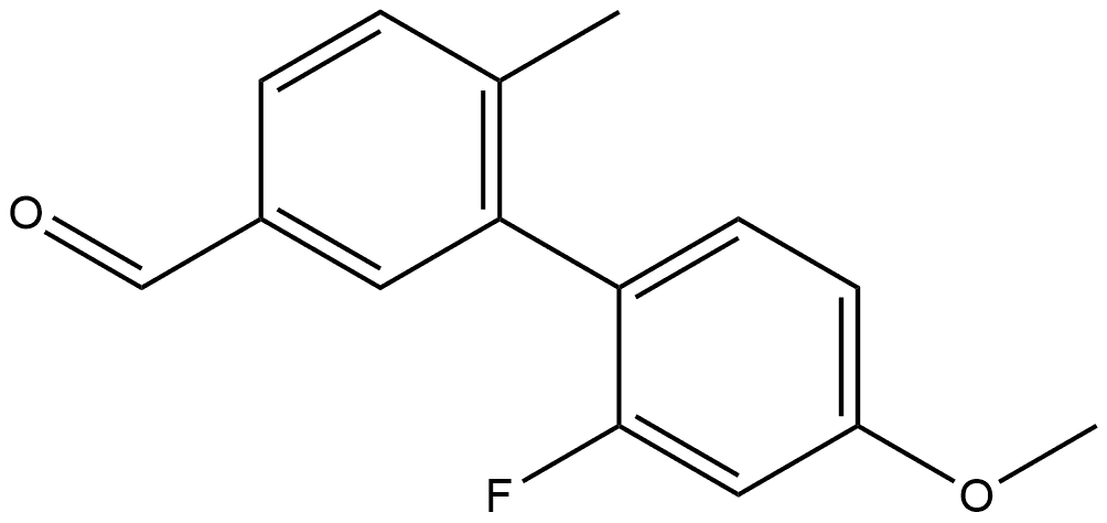 2'-Fluoro-4'-methoxy-6-methyl[1,1'-biphenyl]-3-carboxaldehyde,1984208-38-9,结构式