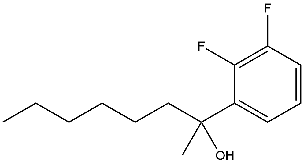 2,3-Difluoro-α-hexyl-α-methylbenzenemethanol Structure