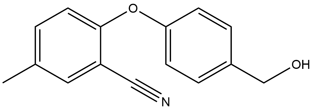 2-[4-(Hydroxymethyl)phenoxy]-5-methylbenzonitrile Structure