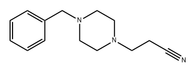 1-Piperazinepropanenitrile, 4-(phenylmethyl)- 化学構造式