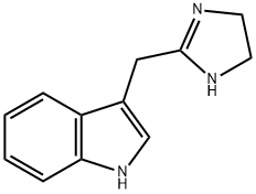 3-[(2-イミダゾリン-2-イル)メチル]-1H-インドール 化学構造式