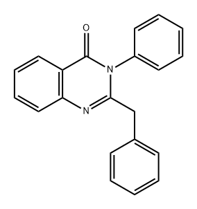 4(3H)-Quinazolinone, 3-phenyl-2-(phenylmethyl)- Structure