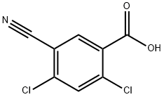 2,4-二氯-5-氰基苯甲酸,19861-64-4,结构式