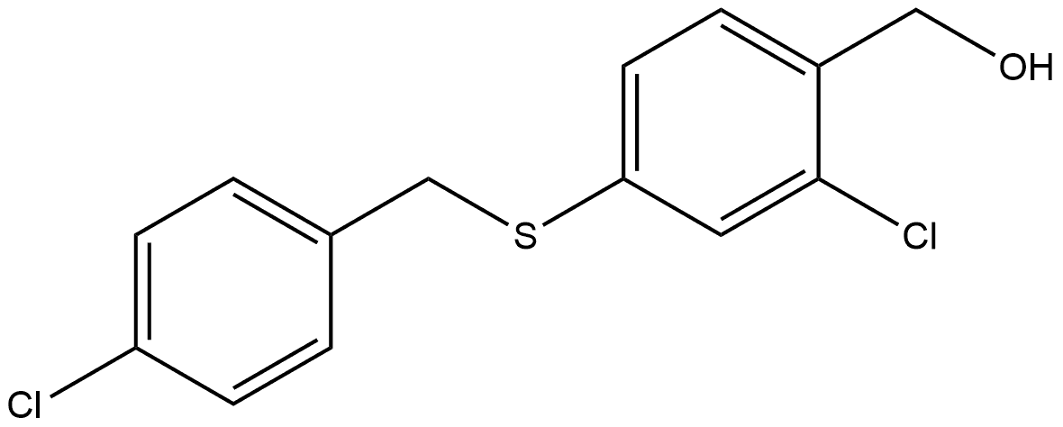 2-Chloro-4-[[(4-chlorophenyl)methyl]thio]benzenemethanol Structure