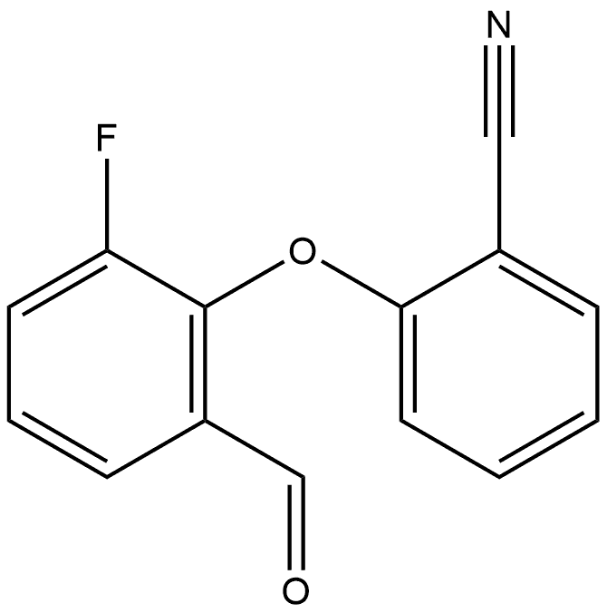 2-(2-Fluoro-6-formylphenoxy)benzonitrile Struktur