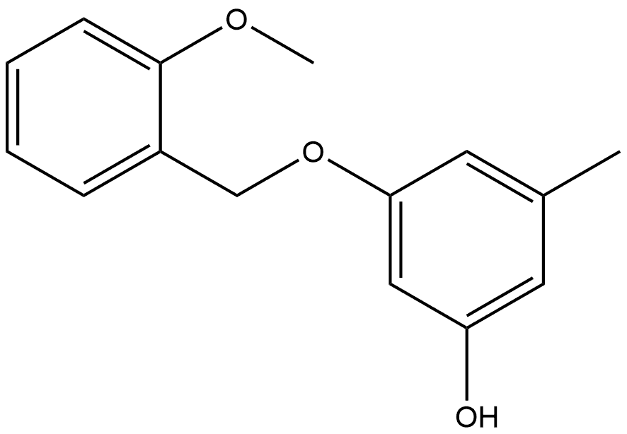 3-[(2-Methoxyphenyl)methoxy]-5-methylphenol,1986840-52-1,结构式