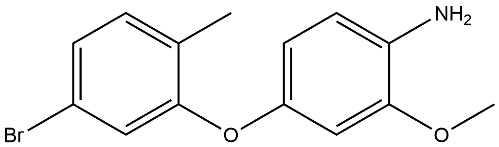 4-(5-Bromo-2-methylphenoxy)-2-methoxybenzenamine 结构式