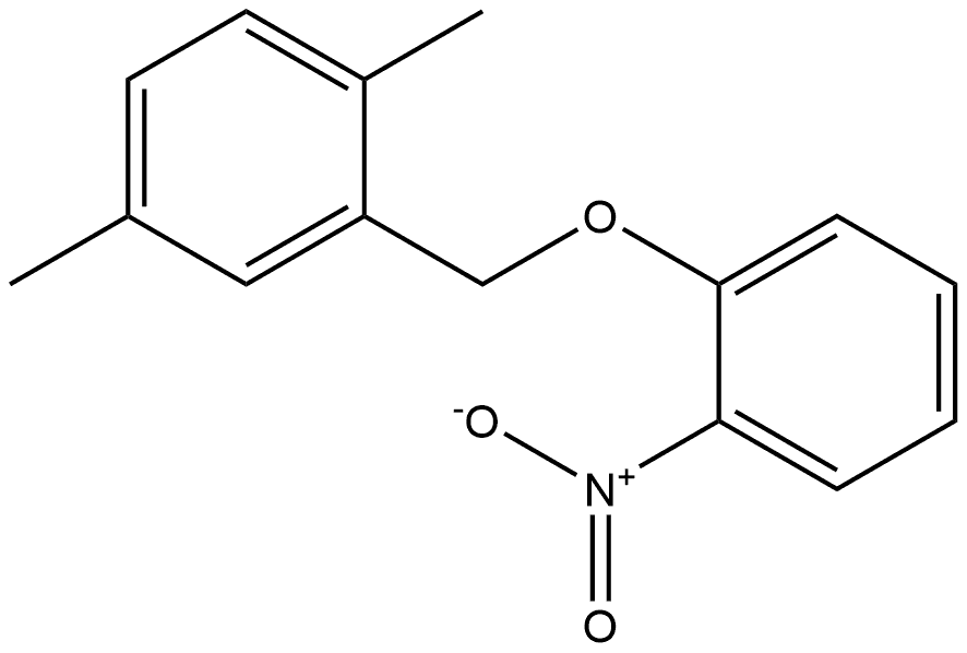 1,4-dimethyl-2-((2-nitrophenoxy)methyl)benzene Structure