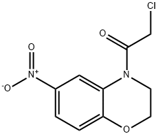 Ethanone, 2-chloro-1-(2,3-dihydro-6-nitro-4H-1,4-benzoxazin-4-yl)- 结构式