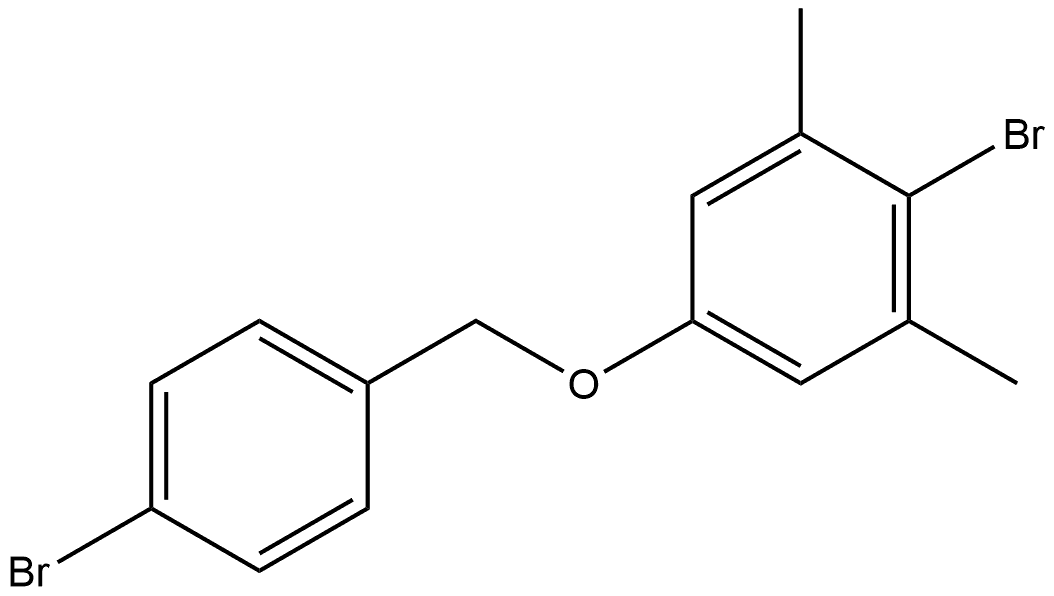 2-Bromo-5-[(4-bromophenyl)methoxy]-1,3-dimethylbenzene,1986972-29-5,结构式
