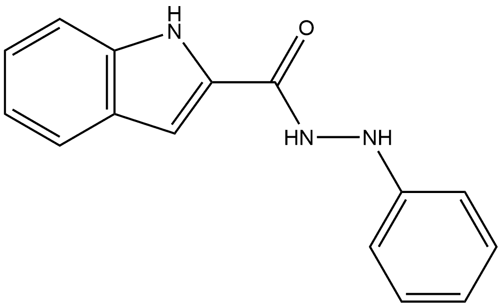 1H-Indole-2-carboxylic acid, 2-phenylhydrazide 结构式