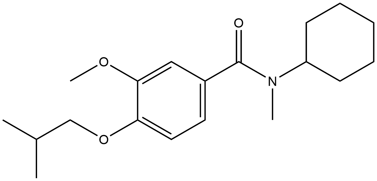 N-Cyclohexyl-3-methoxy-N-methyl-4-(2-methylpropoxy)benzamide,1987404-70-5,结构式