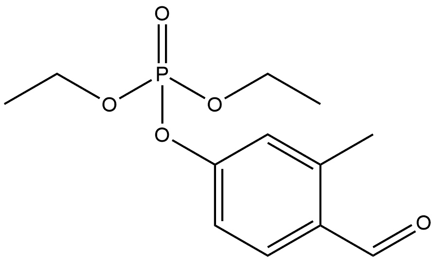 Phosphoric acid, diethyl ester, ester with 4,2-cresotaldehyde Struktur