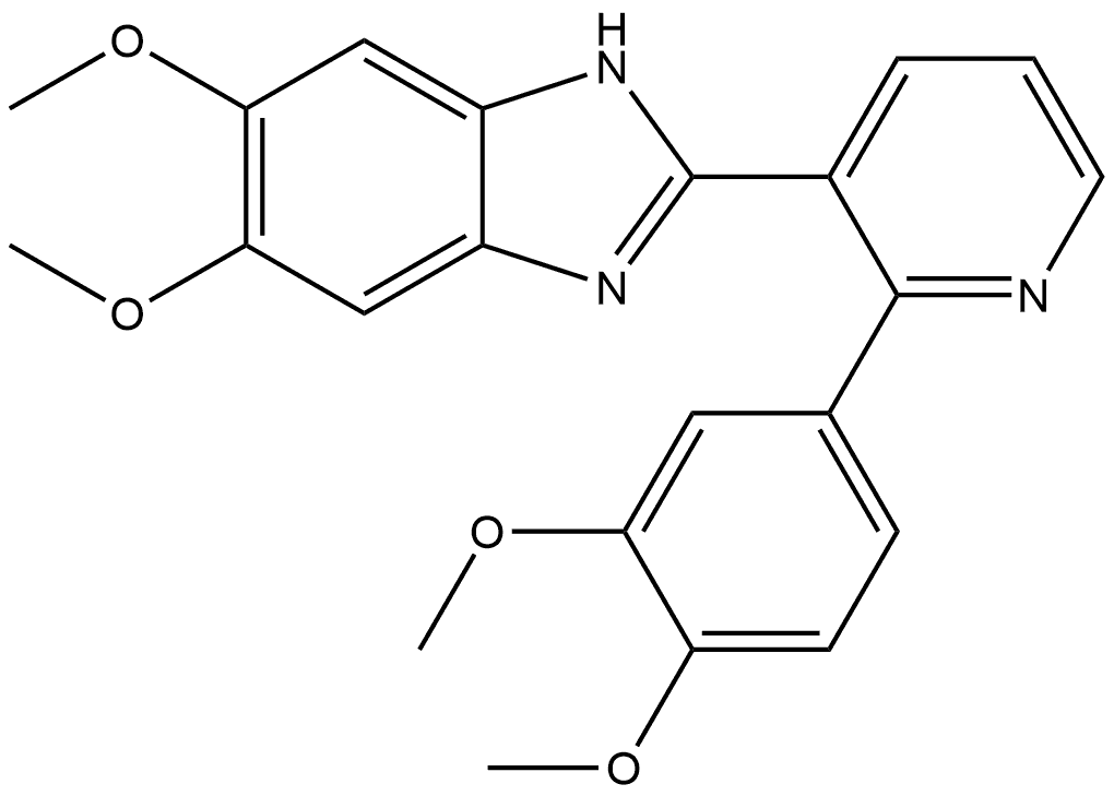 2-[2-(3,4-dimethoxyphenyl)pyridin-3-yl]-5,6-dimethoxy-1H-1,3-benzodiazole Structure