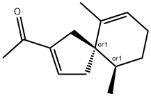 19890-16-5 Ethanone, 1-[(5R,10R)-6,10-dimethylspiro[4.5]deca-2,6-dien-2-yl]-, rel-